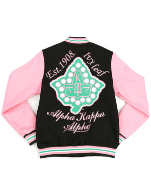 AKA Fleece Varsity Jacket - Alpha Kappa Alpha