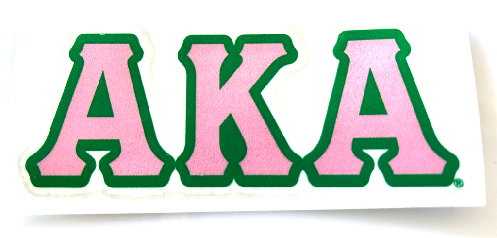 Alpha Kappa Alpha Greek Letter Reflective Decal