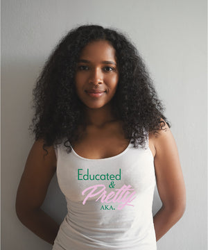 Educated & Pretty Tank Top - Alpha Kappa Alpha