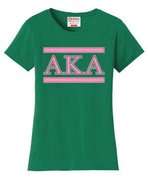 Simple 3 Greek Letter T-Shirt - Alpha Kappa Alpha