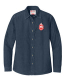 Delta Sigma Theta Long Sleeve Denim Crest Shirt