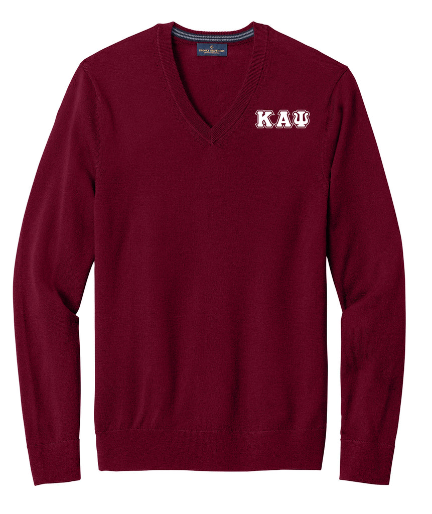 Kappa Alpha Psi Brooks Brothers Greek Letter V-Neck Sweater