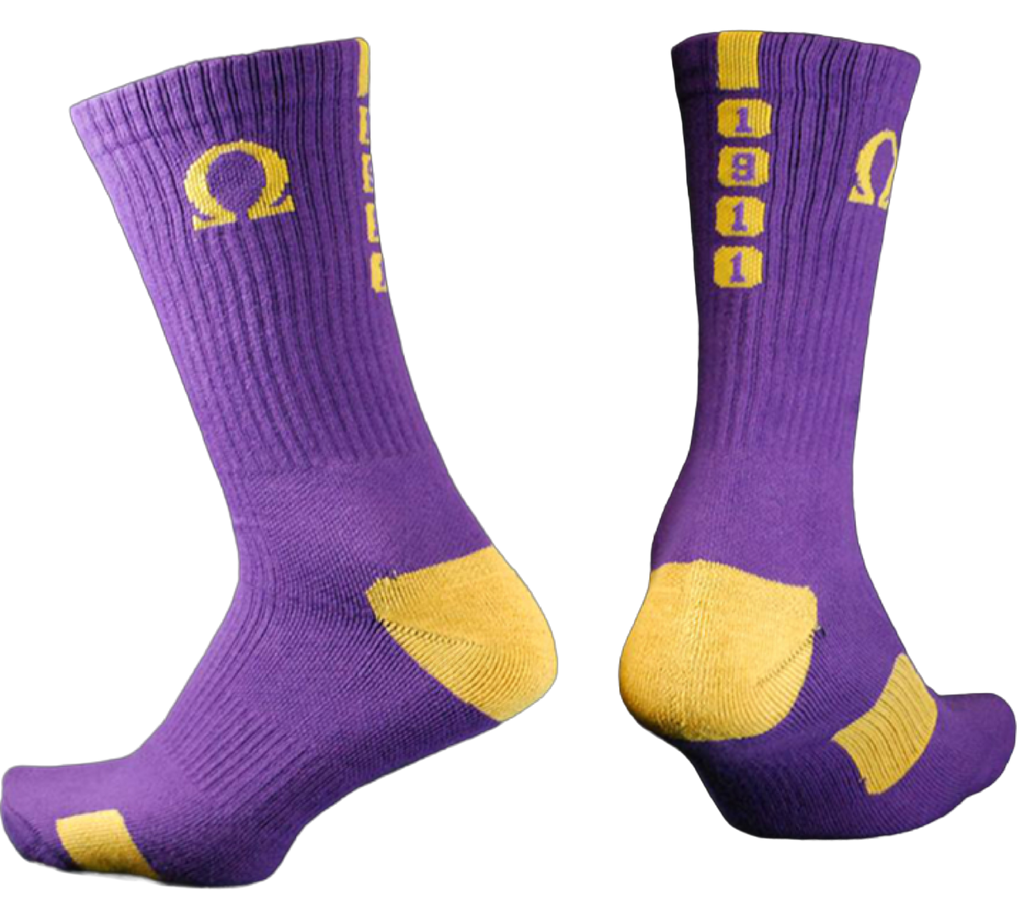 Omega Psi Phi Athletic Crew Socks