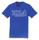 Founding Year Embroidered 1914 T-Shirt- Phi Beta Sigma