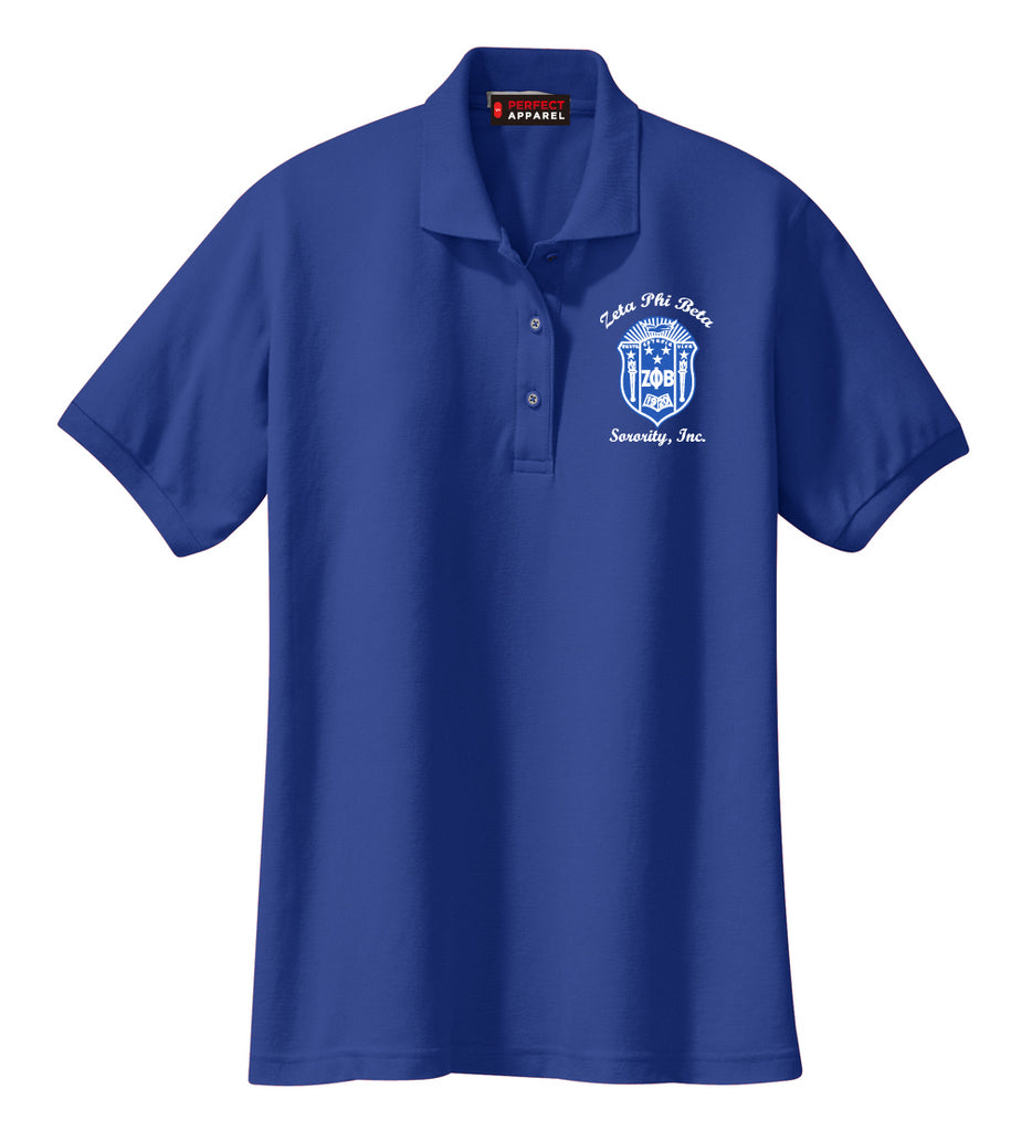 Zeta Phi Beta Silk Touch Polo