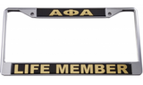 Alpha Phi Alpha Life Member License Plate Frame
