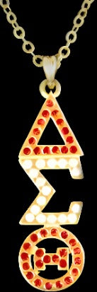 Delta Sigma Theta Crystal Necklace