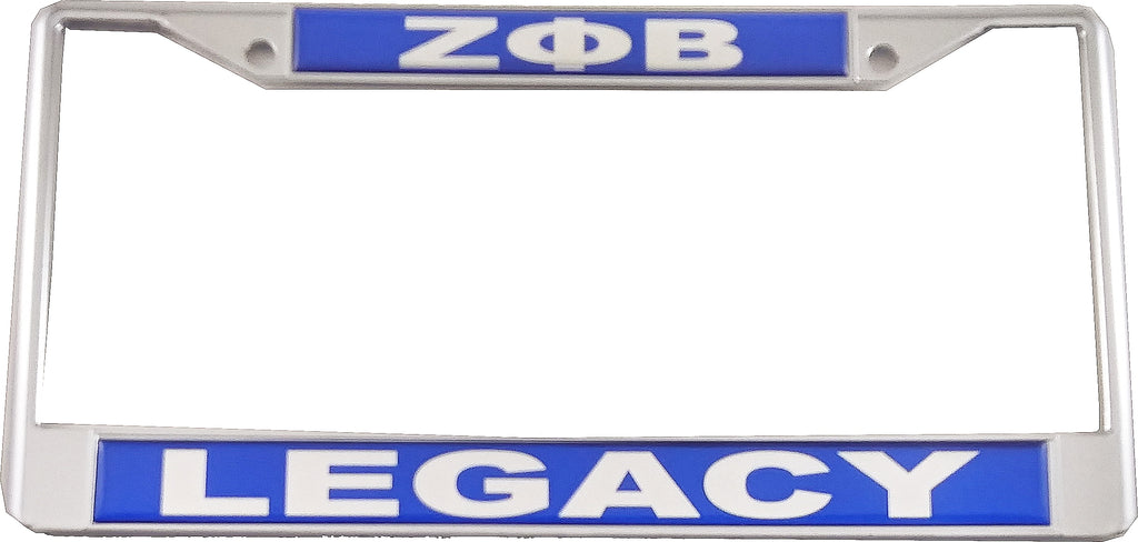 Zeta Legacy Plate Frame - Zeta Phi Beta