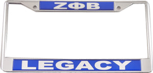 Zeta Legacy Plate Frame - Zeta Phi Beta