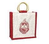 Delta Sigma Theta Mini Shield / Crest Jute Bag