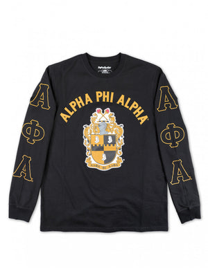 Alpha Shield Long Sleeve Printed T-Shirt - Alpha Phi Alpha