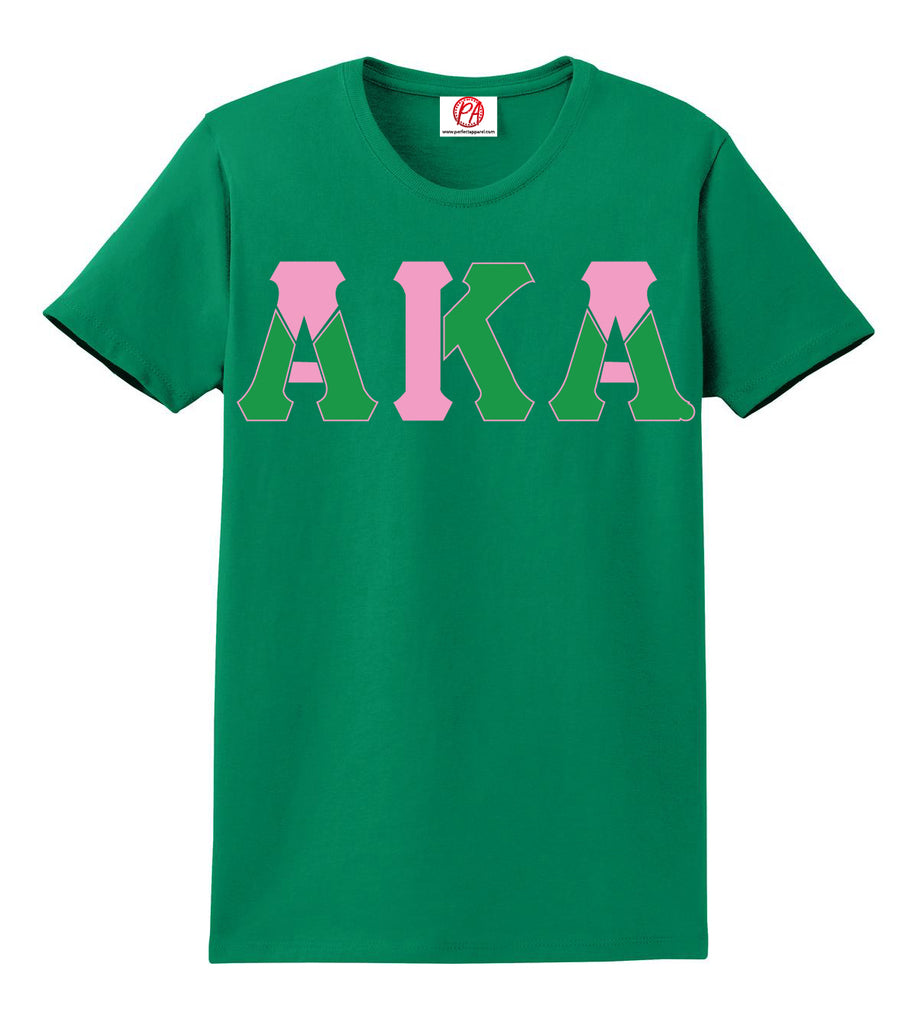 Alpha Kappa Alpha Color Block Greek Letter T-Shirt
