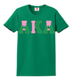 Alpha Kappa Alpha Color Block Greek Letter T-Shirt