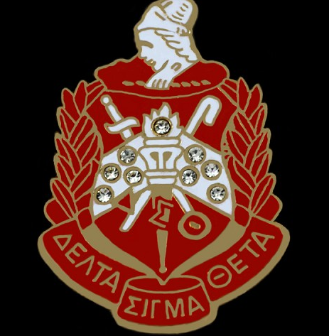 Delta Sigma Theta Shield with Crystals Lapel pin