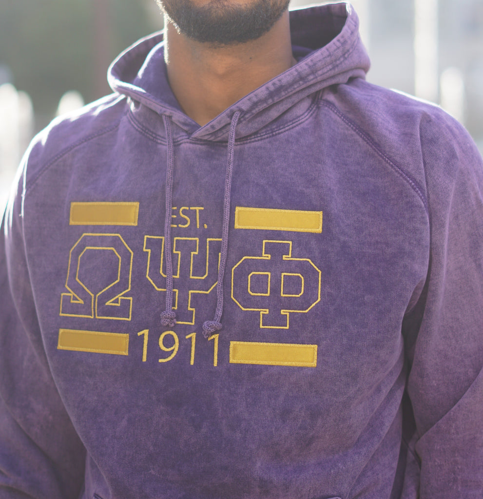 Omega Psi Phi Mineral Washed Established Hoodie