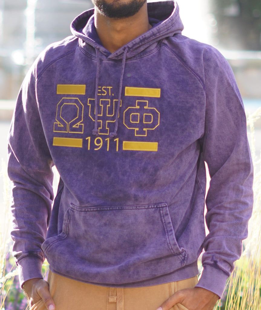 Omega Psi Phi Mineral Washed Established Hoodie