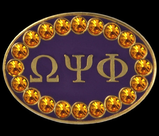 Omega Psi Phi Crystal Cufflinks
