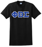 Phi Beta Sigma 3 Greek Letter Embroidered T-Shirt