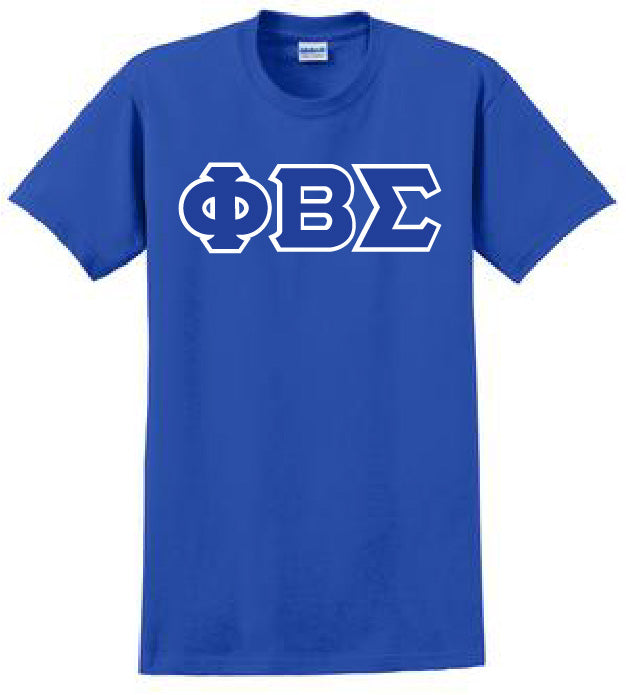 Phi Beta Sigma 3 Greek Letter Embroidered T-Shirt