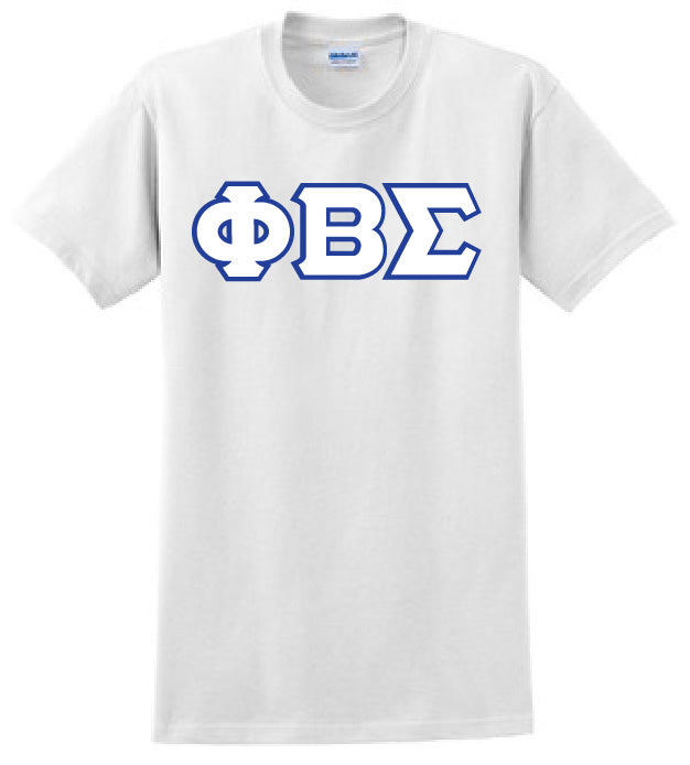 Phi Beta Sigma 3 Greek Letter Embroidered T-Shirt