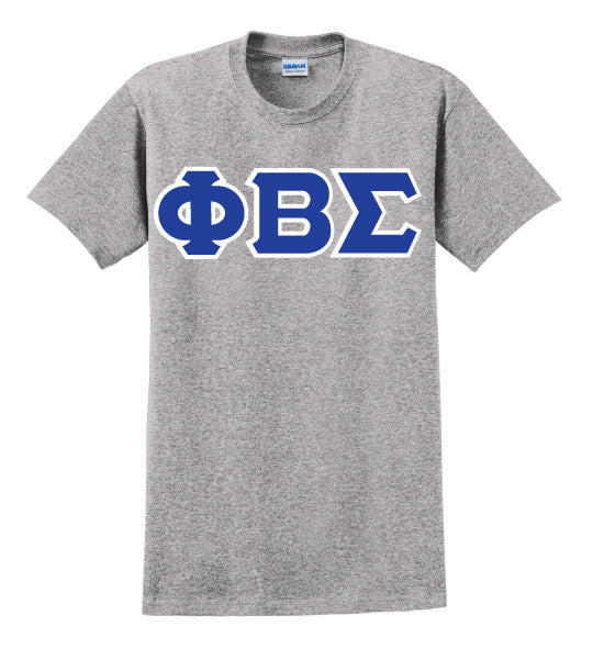 Phi Beta Sigma 3 Greek Letter Embroidered T-Shirt