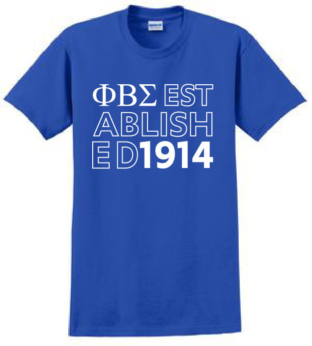 Sigma Established Year T-Shirt - Phi Beta Sigma