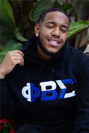 Phi Beta Sigma Color Block Greek Lettered Hoodie