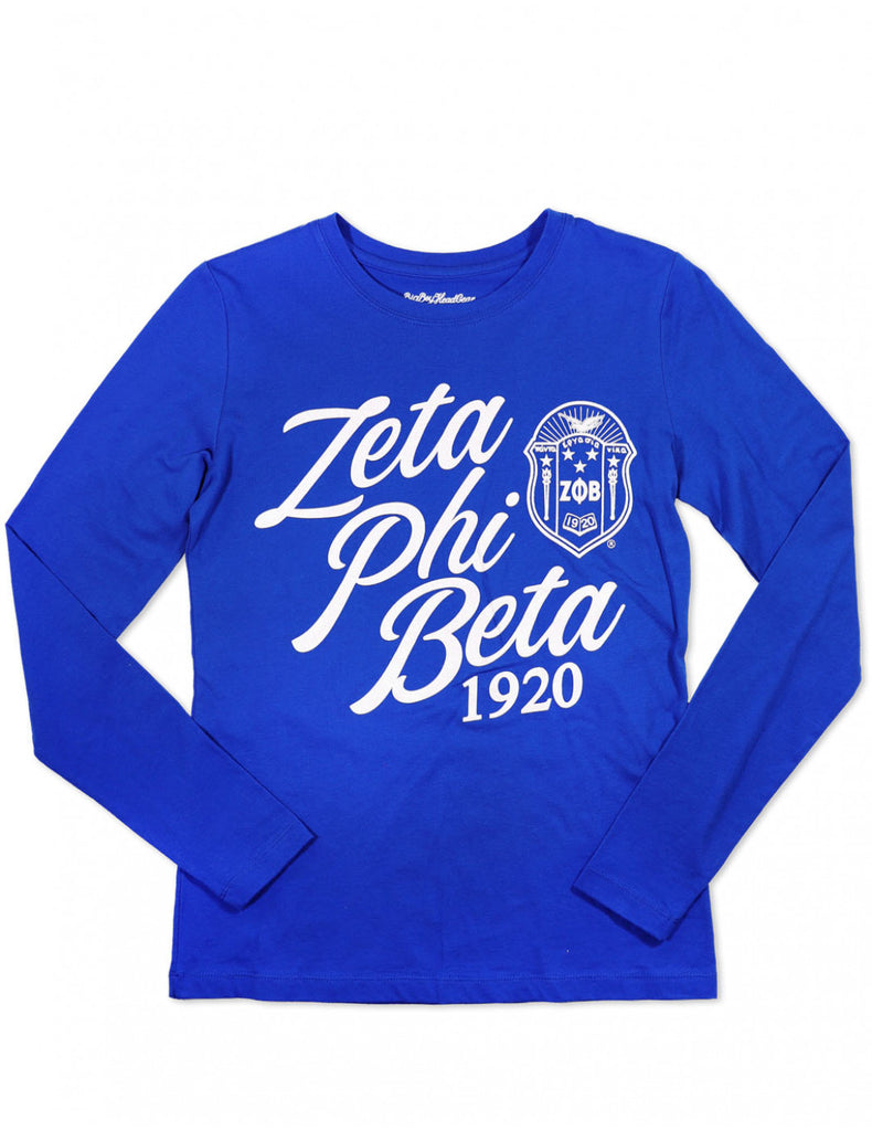 Zeta Phi Beta Glitter Long Sleeve Tees
