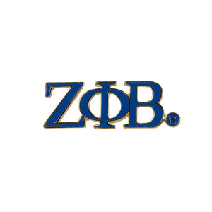 Zeta Phi Beta Color Greek Letter Lapel Pin