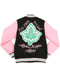 AKA Fleece Varsity Jacket - Alpha Kappa Alpha