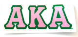 Alpha Kappa Alpha Greek Letter Reflective Decal