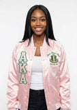 Alpha Kappa Alpha Satin Baseball Jacket