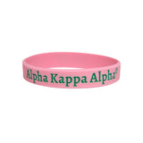 AKA Pink Silicone Wristband / Bracelet- Alpha Kappa Alpha