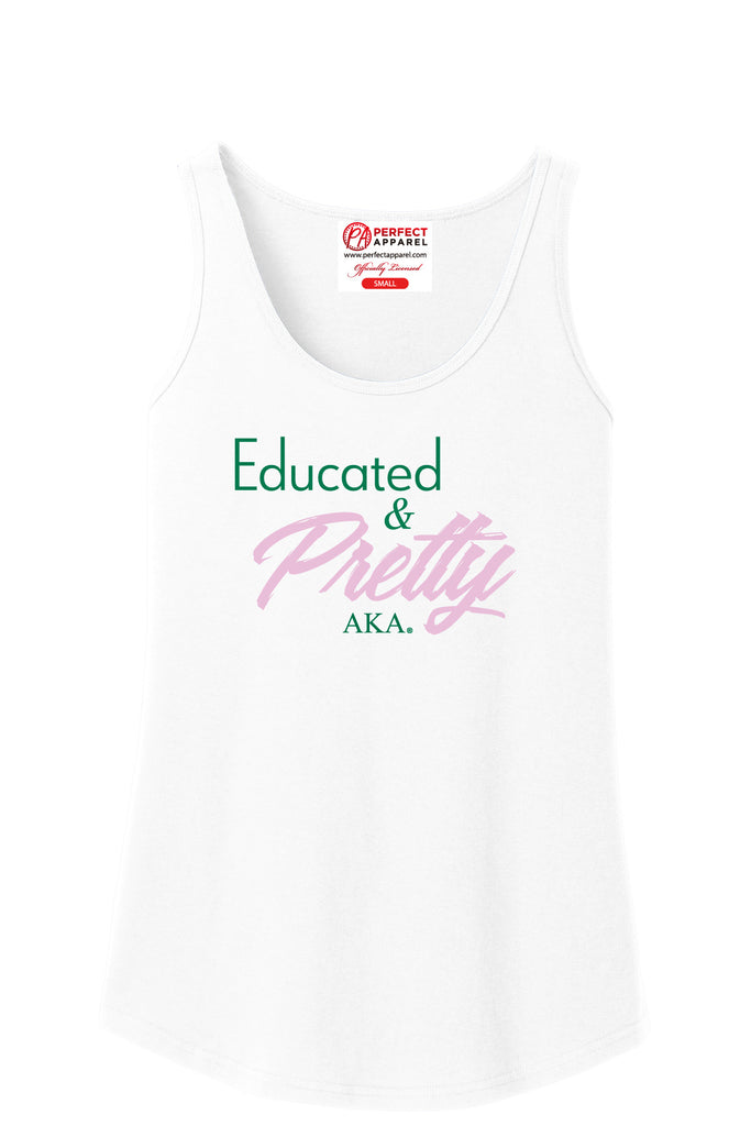 Educated & Pretty Tank Top - Alpha Kappa Alpha