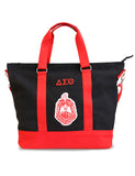 Delta Sigma Theta Canvas Crossbody Tote Bag