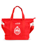 Delta Sigma Theta Canvas Crossbody Tote Bag