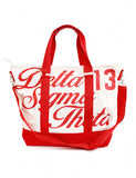 Delta Sigma Theta Canvas Crossbody Tote Bag