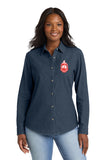 Delta Sigma Theta Long Sleeve Denim Crest Shirt