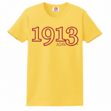 Delta 1913 Founding Year Embroidered T-Shirt - Delta Sigma Theta