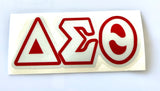 Delta Sigma Theta Greek Letter Reflective Decal