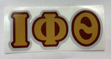 Iota Phi Theta Greek Letter Reflective Decal