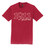 Founding Year Embroidered 1911 T-Shirt - Kappa Alpha Psi