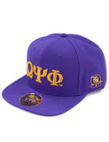 Omega Psi Phi 3D Letter Flat Bill Snapback Cap / Hat