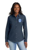 Zeta Phi Beta Long Sleeve Denim Crest Shirt