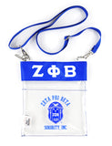 Zeta Phi Beta Clear Cross Body Stadium Bag