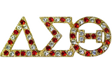 Delta Sigma Theta 3 Letter Crystal Lapel Pin/Brooch