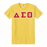 Delta Sigma Theta 3 Greek Letter Embroidered T-Shirt