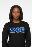 Zeta Phi Beta 3 Greek Letter Premium Crewneck Sweatshirt