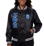 Zeta Phi Beta Satin Baseball Jacket