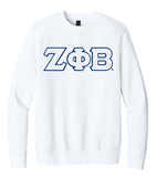 Zeta Phi Beta 3 Greek Letter Premium Crewneck Sweatshirt